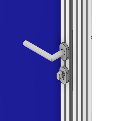 50-054-1 MODULAR SOLUTIONS SATIN MORTISE DOOR HANDLE WITH KEYED LOCK  WITH DEADBOLT
